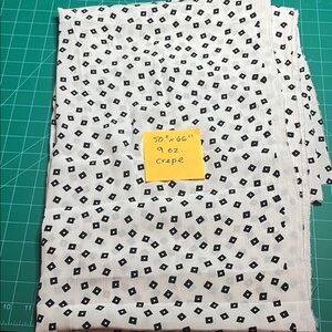 Black and White Geometric Crepe Fabric